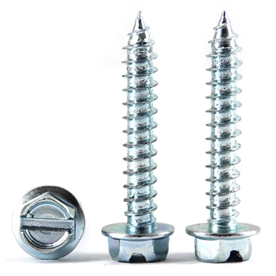 Dagiti Slotted Hex Drive Screws nga addaan iti Integrated Washer para iti Metal Fixing